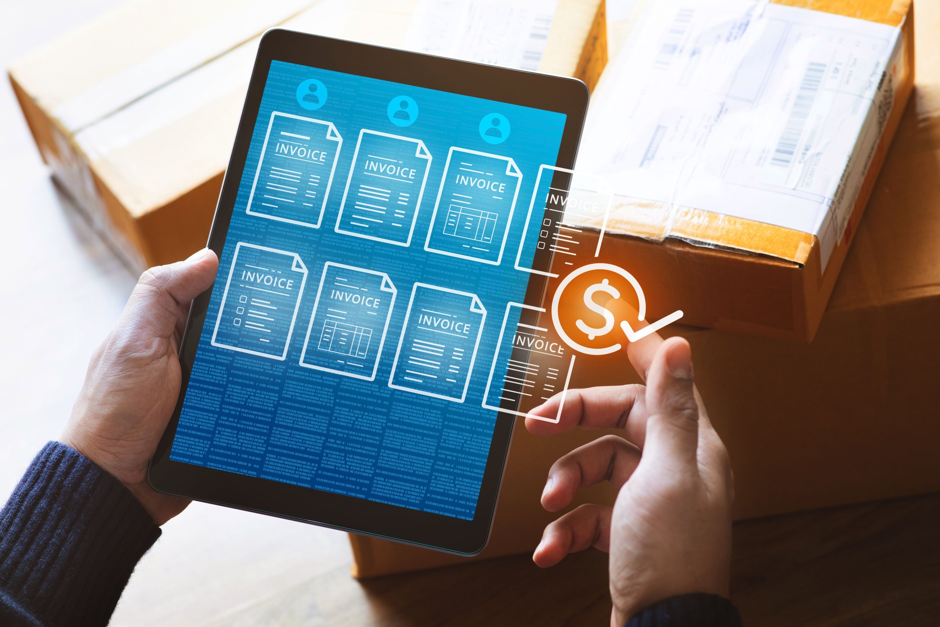 Financial and banking management with E invoice bill.digital nline statements.c2c online shopping  payment